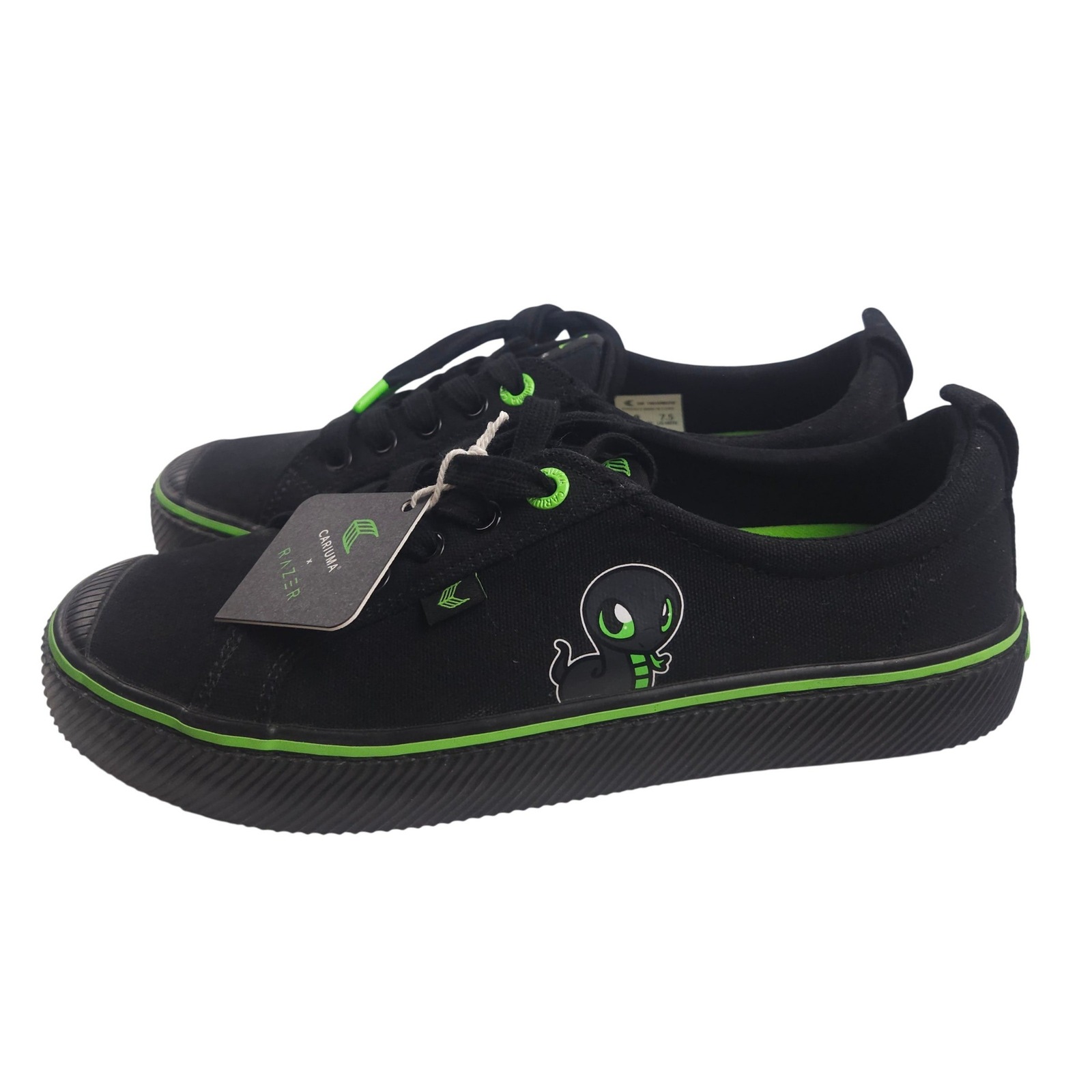 Cariuma X Razer Sneki Snek Oca Low Top Sneakers Black Green Limited Edition